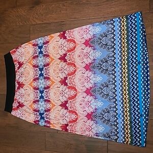 New Directions women's colorful maxi skirt size 1X